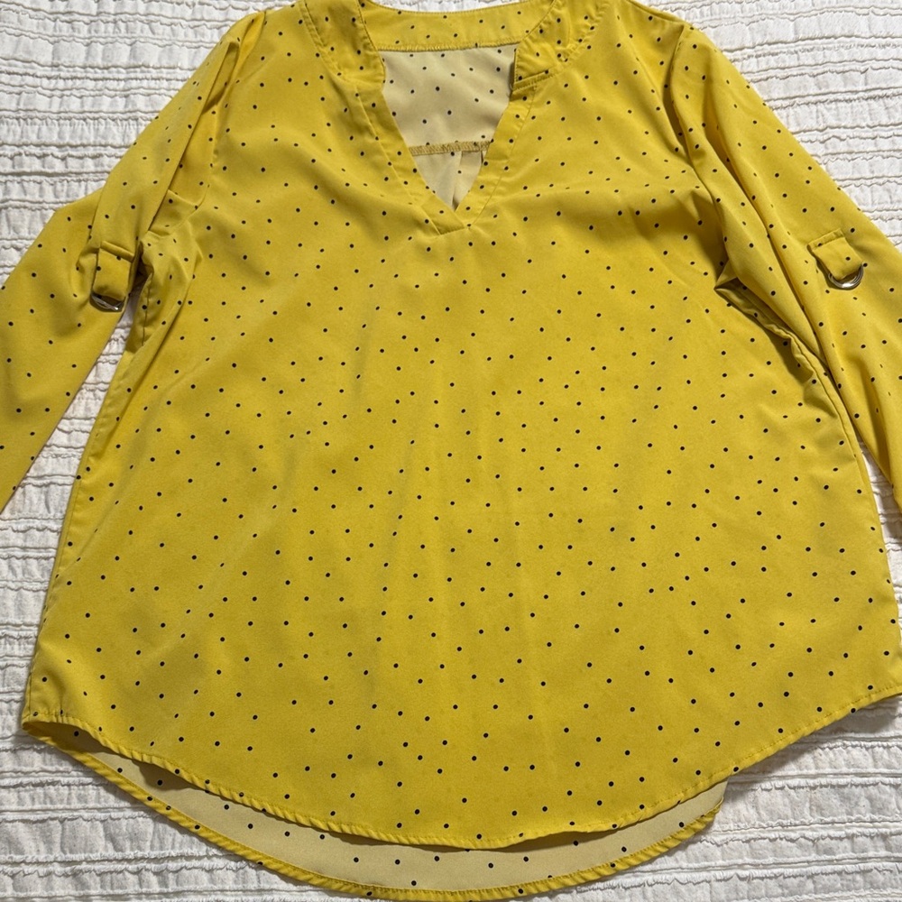 Yellow Polka Dot Women's Top